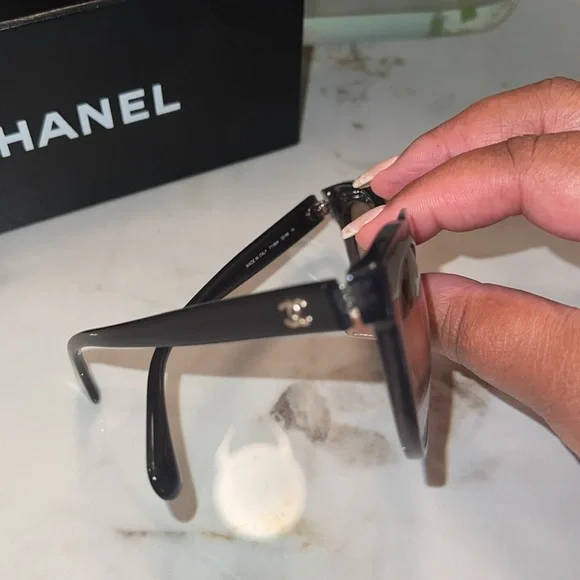 EUC CHANEL Cat Eye Olive Sunglasses 71186A is available for 